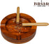 Briar & Oak Wood Cigar Ashtray - Large, Outdoor Cigar Ashtray Bowl for Patio, Indoor, Home & Office Use Cool Cigar Ashtray Gift for Men (Indian Walnut (4 Slot))
