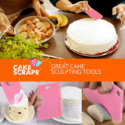 AISARCH Cake Decorating Supplies Kit,145 Pcs Cake Decorating Tools Set,Cake Turntable Set/Cake Stand with Piping Tips,Rose&Leaf Icing Tips,Cake Decorating Icing Spatula Set