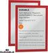 DURABLE Self-Adhesive Magnetic DURAFRAME Document Sign Holder, Letter-Size 8-1/2" x 11", Red, 2 Pack (476803)