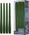 Hyoola 12 Pack Tall Taper Candles - 10 Inch Hunter Green Dripless, Unscented Dinner Candle - Paraffin Wax with Cotton Wicks - 8 Hour Burn Time