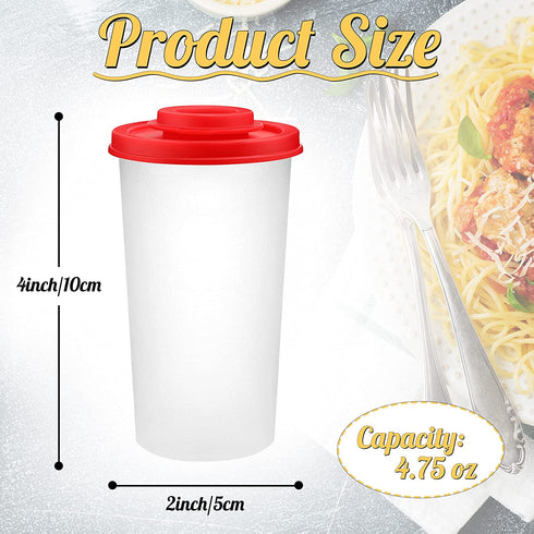 4 Pieces Salt and Pepper Shakers Set Large Salt Dispenser Camping Picnic Salt Shaker with Lid Plastic Salt and Pepper Shakers with Lids Picnic Salt and Pepper Jar Container for Salt, Sugar, Spice
