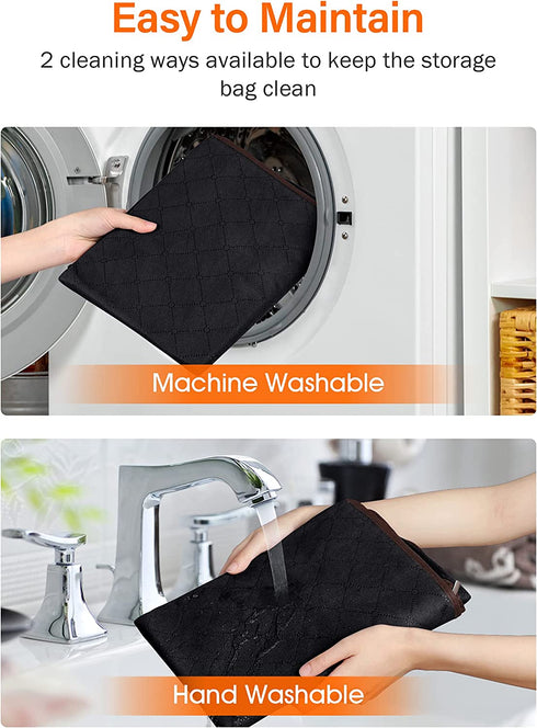 Kootek 4 Pack Storage Bags 90L Large Capacity Clothes Storage Bins Thick Fabric Container Organizer with Clear Windows Reinforced Handles Zippers for Seasonal Clothes Comforter Sheets Blanket (Black)