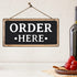 ATX CUSTOM SIGNS - Order Here and Pick Up Here Signs 2 Pack Black and White