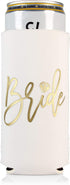 Bachelorette Party Decorations Slim Can Coolers - Bridal Party (Black Squad, 10)
