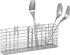 Slideep Stainless Steel Cutlery Utensil Holder Silverware Organizer Rack with Hooks Removable Drying Rack Silverware Holder Utensil Cutlery Basket Kitchen Dish Drainer Dish Drying Rack