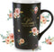 NymphFable 18oz Flowers Ceramic Mug Large Coffee Cup with Handle Personalized Baking Pattern Black Tea Cup