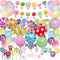 Candyland Party Supplies Set - Candy Party Decorations with Lollipop Banner,Sweet Candy Balloons,Candy Cake Toppers,Latex Balloons for Girls,kids,Candyland Party,Lollipop Party,Birthday