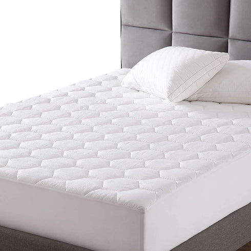 EXQ Home Queen Size Mattress Pad Quilted Mattress Protector Fitted Sheet Mattress Cover for Bed Queen Size Bed Stretch Up to 18? Deep Pocket (Breathable)