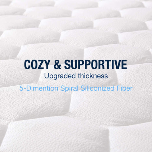 EXQ Home Queen Size Mattress Pad Quilted Mattress Protector Fitted Sheet Mattress Cover for Bed Queen Size Bed Stretch Up to 18? Deep Pocket (Breathable)