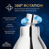 High Pressure Shower Head - Chrome - Powerful Deluxe Bathroom Showerhead with Strong Spray Stream and Small Silicone Nozzles - Universal Fit Works with High and Low Water Flow Showers