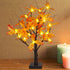 20-inch Fall Lighted Maple Tree, 24 Acorns LED Lights, Battery Operated Thanksgiving Table Decoration Tree, DIY Artificial Tree for Home Desktop Fireplace Autumn Harvest Tabletop Indoor Decor