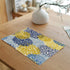 rouihot Set of 6 Placemats Green Spring Flower Blue Yellow and Navy Chrysanthemum Brown Non-Slip Doily Place Mat for Dining Kitchen Table