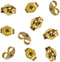 monochef 10pcs/5 Pairs 14K Yellow Gold Earring Backs Replacement Secure Ear Locking for Stud Earrings Ear Nut for Posts, 5x6mm