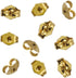 monochef 10pcs/5 Pairs 14K Yellow Gold Earring Backs Replacement Secure Ear Locking for Stud Earrings Ear Nut for Posts, 5x6mm
