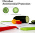 Neoflam 53104 2 Piece Poly Cutting Board Set with Microban Antimicrobial Protection, White/Green, 17 x 12/14.5 x 10 by Neoflam