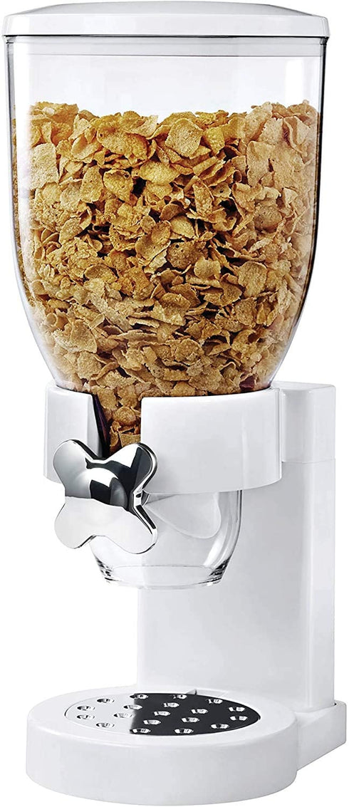 Zevro /GAT101C Indispensable Dry Food Dispenser, Single Control, White/Chrome