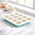 GreenLife Bakeware Healthy Ceramic Nonstick, 12 Cup Muffin and Cupcake Baking Pan, PFAS-Free, Turquoise