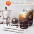 Reusable Boba Bubble Tea & Smoothie Cups - 2 Glass Wide Mouth 16oz Ball Mason Jars with Bamboo Lids - 2 Reusable Silver Stainless Steel Boba Straws Brand Capsule Classic