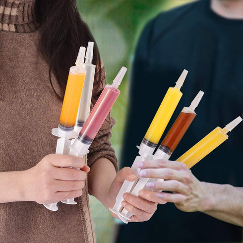 Party Shots 60 Pack Jello Shot Syringes, Medium 1.5 oz Food Grade Container with Lid, Perfect For Plastic Shot Glasses Or Jello Shot Cups, Durable Usable for Halloween Thanksgiving Christmas Party€¦