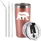 Gingprous Mama Bear Travel Tumbler, Mother's Day Gifts for Best Mom Mother Birthday Christmas Thangksgiving Gifts, Stainless Steel Insulated Travel Tumbler with 2 Lids and Straws, (20 Oz, Rose Gold)