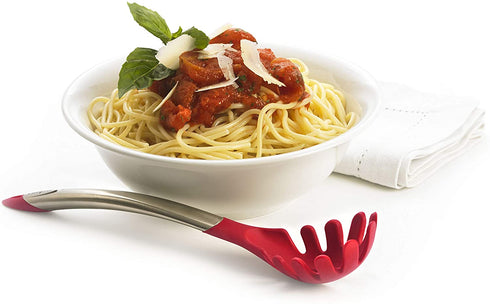 Cuisipro Silicone Spaghetti Server, 12.25-Inch, Red, Red