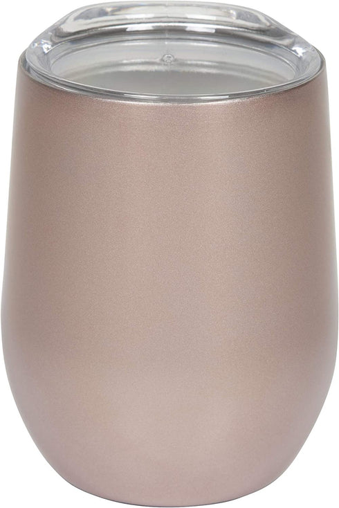 350mL, Double Wall Vacuum Insulated, Wine Tumbler, Stainless Steel, Splash Proof Lid