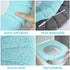 ZeeDix 5 Pcs Thicker Bathroom Soft Toilet Seat Cover Pad-Warmer StretchableFibers Easy Installation Cushioned Lid Covers, Washable and Comfortable Toilet Seat Cover Pads (5 Random Color)