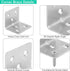 64Pcs Stainless Steel Corner Brace, 1.5x1.2 Small Corner Brackets, Heavy Duty 90 Degree Internal Angle Brackets, L Shape Brackets Joint Fastener for Wood Furniture Board Window Cabinet Table