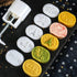 Xdodnev 6pcs Oval Press Cookie Stamp Moon Cake Decor Mould Barrel Mooncake Mold 100g DIY
