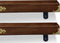 Wall Mounted Floating Shelves Rustic Solid Wood Shelves for Wall16 Inch Set of 2 Farmhouse Wide Wooden Hanging Wall Shelves for Bedroom Living Room Bathroom Farmhouse Kitchen Brown 16 x 5.5''