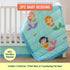 Wildkin 100% Microfiber 3 Pc Crib Bed In A Bag for Toddler Boys and Girls, Bedding Set Includes Printed Comforter, Fitted Bottom Sheet and Coordinating Crib Skirt, Olive Kids (Mermaids)