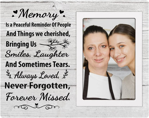 Memorial Picture Frame - Sympathy Gifts & Bereavement Gifts, Memorial Gifts for Loss of Mother, Father, Husband, Wife, Grandma, Grandpa - Memorial Frames for Loved One(4x6 Inch)