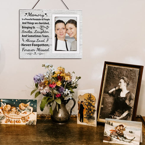 Memorial Picture Frame - Sympathy Gifts & Bereavement Gifts, Memorial Gifts for Loss of Mother, Father, Husband, Wife, Grandma, Grandpa - Memorial Frames for Loved One(4x6 Inch)