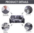 JOYDREAM 1 Piece Armchair Slipcover, Stretch Sofa Covers, Printed Sofa Slipcovers, Furniture Protector Universal for Armchair, 1 Seater Sofa Cover with 1 Pillowcase (Small, Feather)