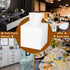 Kamehame Tissue Box Cover Square Acrylic Tissue Holder 5.5x5.5x5.5 Inch White Dryer Sheet Holder Container Tissue Dispenser for Home Bathroom Kitchen and Office