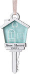 New Home Key Ornament 2021, New House Chrismas Keepsake Gifts Decoration, New House Move in Key- with Gold Ribbon (Blue)