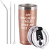 My Favorite Child Gave Me This Cup Travel Tumbler with Lid, Mom Gifts for Mom Dad Women, Birthday Mother's Day Gifts from Daughter Son Kids, 20 Oz Insulated Stainless Steel Wine Tumbler, Rose Gold