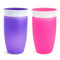 Munchkin Miracle 360 Sippy Cup, Pink/Purple, 10 Oz, 2 Count