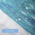 Sylbapestry Beach Shower Curtain Fabric Washable Seashell Starfish Bathroom Decor Digital Printed No-Fade Blue