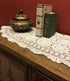 Janef White Handmade Crochet Cotton Table Runner Lace Doilies Doily Oval Dresser Scarves,16 by 35 Inches.