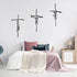 Faith Love Hope Cross Wall Sign Christmas Metal Decorative Hope Wall Cross Large Metal Spiritual Decorations for Christmas Home Religious Hanging Cross Wall Decor, Nice for Home and Gifts (8 x 15 Inch)