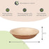 Naturally Chic Palm Leaf Plates - 4 Inch Round - Bamboo Like, Eco Friendly, Disposable, Compostable and Biodegradable Plates for Weddings, Parties and Events