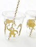 Gold Safari Party Disposable Cups (12 Set) Jungle Birthday or Baby Shower