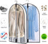 IBESTWIN 40" Clear Garment Suit Bag for Closet Storage and Travel (Set of 4) Hanging Clothes Cover with 4" Gussetes for Coats Sweaters Shirts Dress Costumes