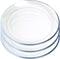 FOYO Dessert Plates, Classic Tempered Glass Dinnerware Sets, 7 Inch, Set of 3