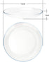 FOYO Dessert Plates, Classic Tempered Glass Dinnerware Sets, 7 Inch, Set of 3