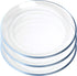 FOYO Dessert Plates, Classic Tempered Glass Dinnerware Sets, 7 Inch, Set of 3