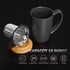 COYMOS Ceramic Tea Mug with Infuser and Lid, 16oz Loose Leaf Tea Cup Large Handle Teaware Mug, Tea Gift Sets for Tea Lover (Gray)