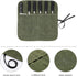 Chef Knife Roll Bag with 6 Slots,Waxed Canvas Knife Carrying Case,Chef Knife Bag,Knife Pouch Can Hold Home Kitchen Knife Tools up to 17 inch,Knife Storage for Travel Camping,BBQ,Culinary School.