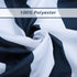Bonhause Navy Blue Stripe Shower Curtain with 12 Hooks Nautical Anchor Decorative Bath Curtain 72 x 72 Inch Polyester Fabric Waterproof Bathroom Curtain